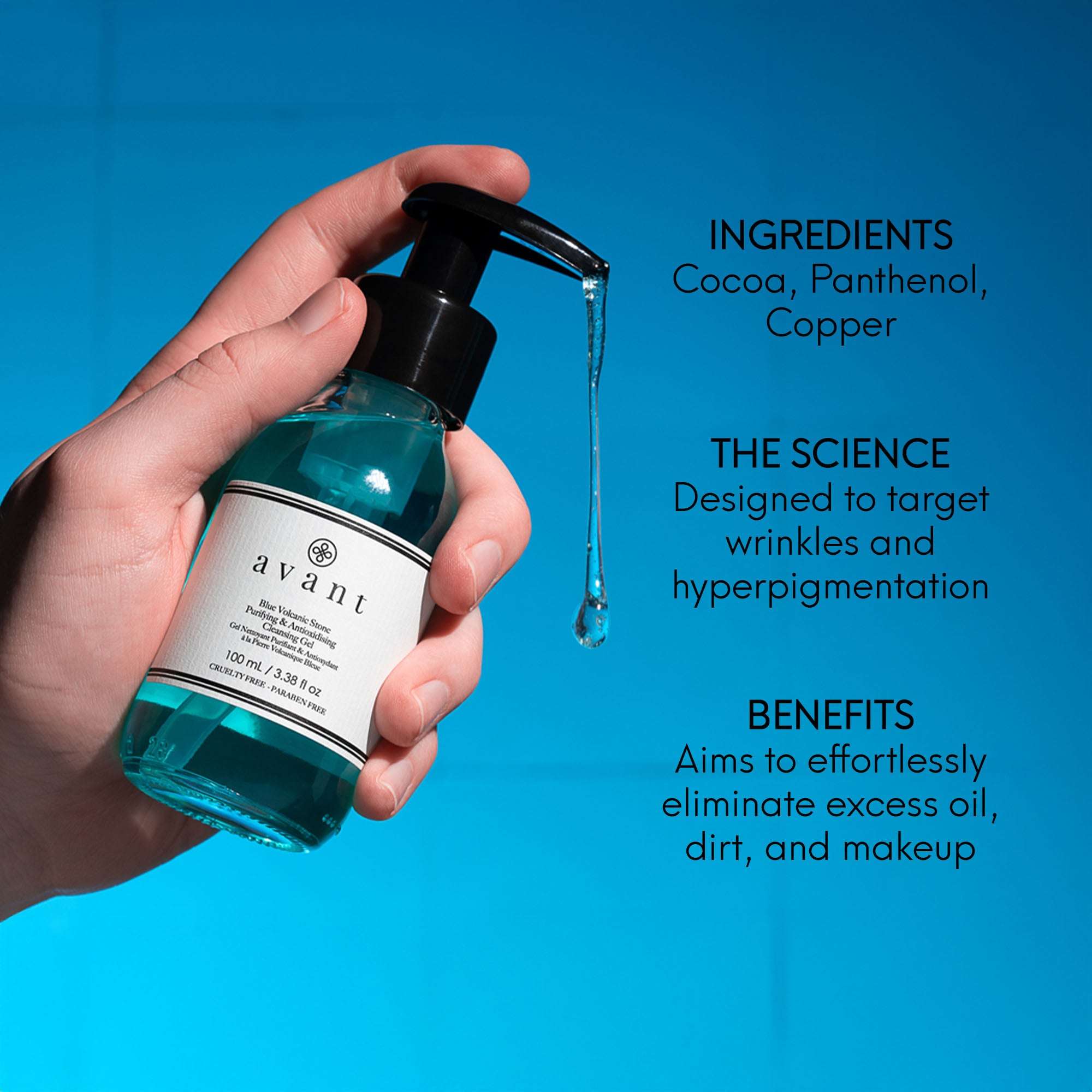 Blue Volcanic Stone Purifying & Antioxidising Cleansing Gel