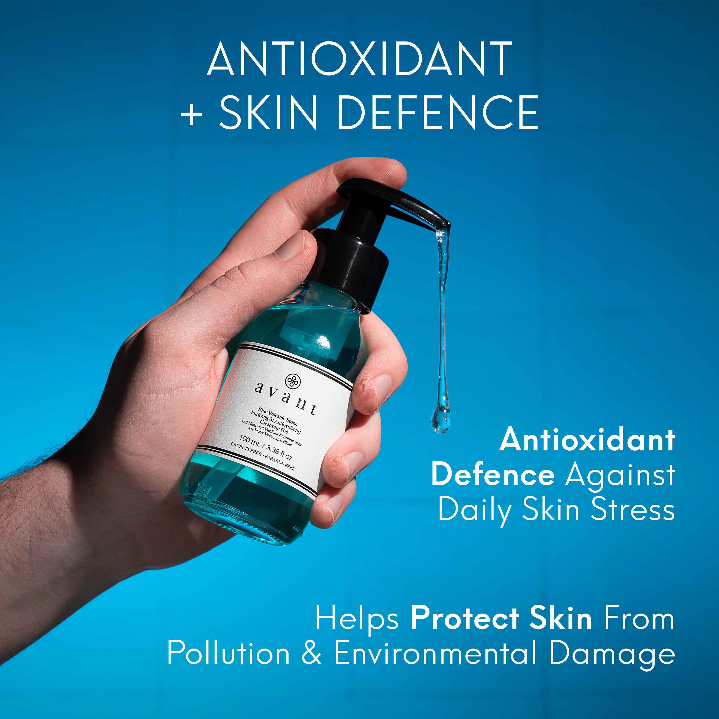 Blue Volcanic Stone Purifying & Antioxidising Cleansing Gel