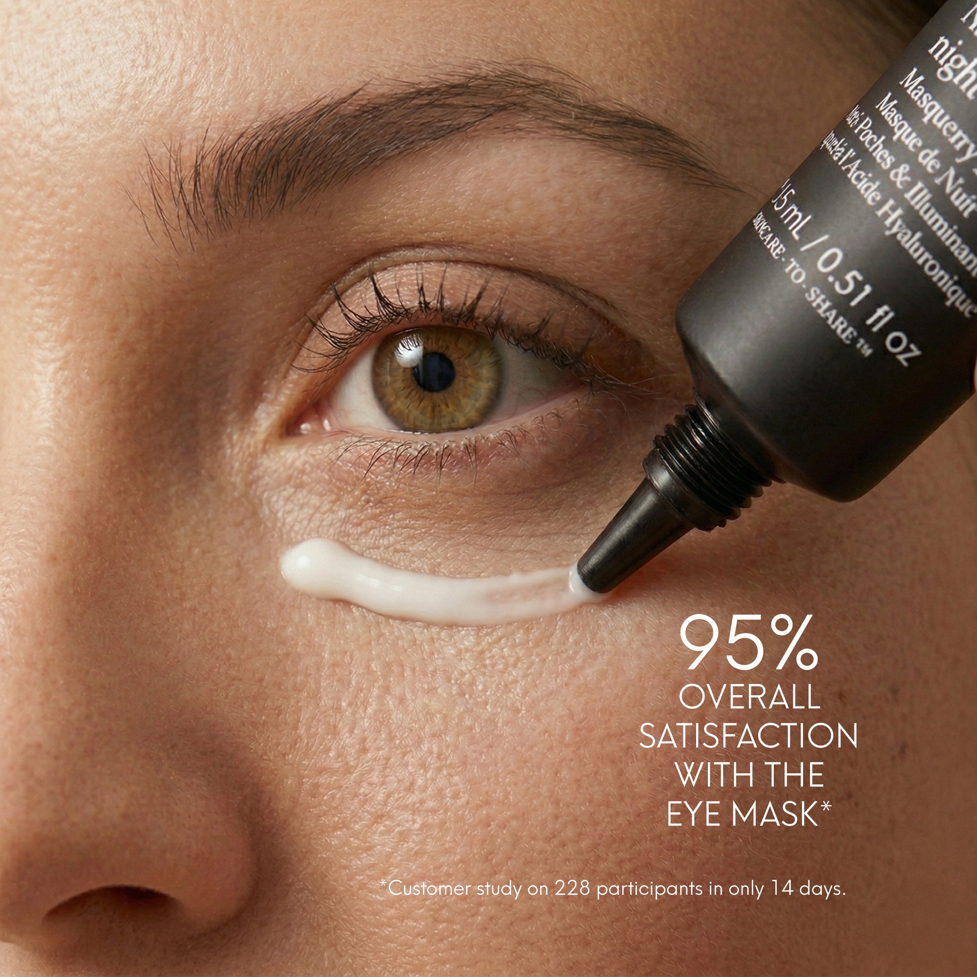 Brightening & De-Puffing Hyaluronic Overnight Eye Recovery Mask