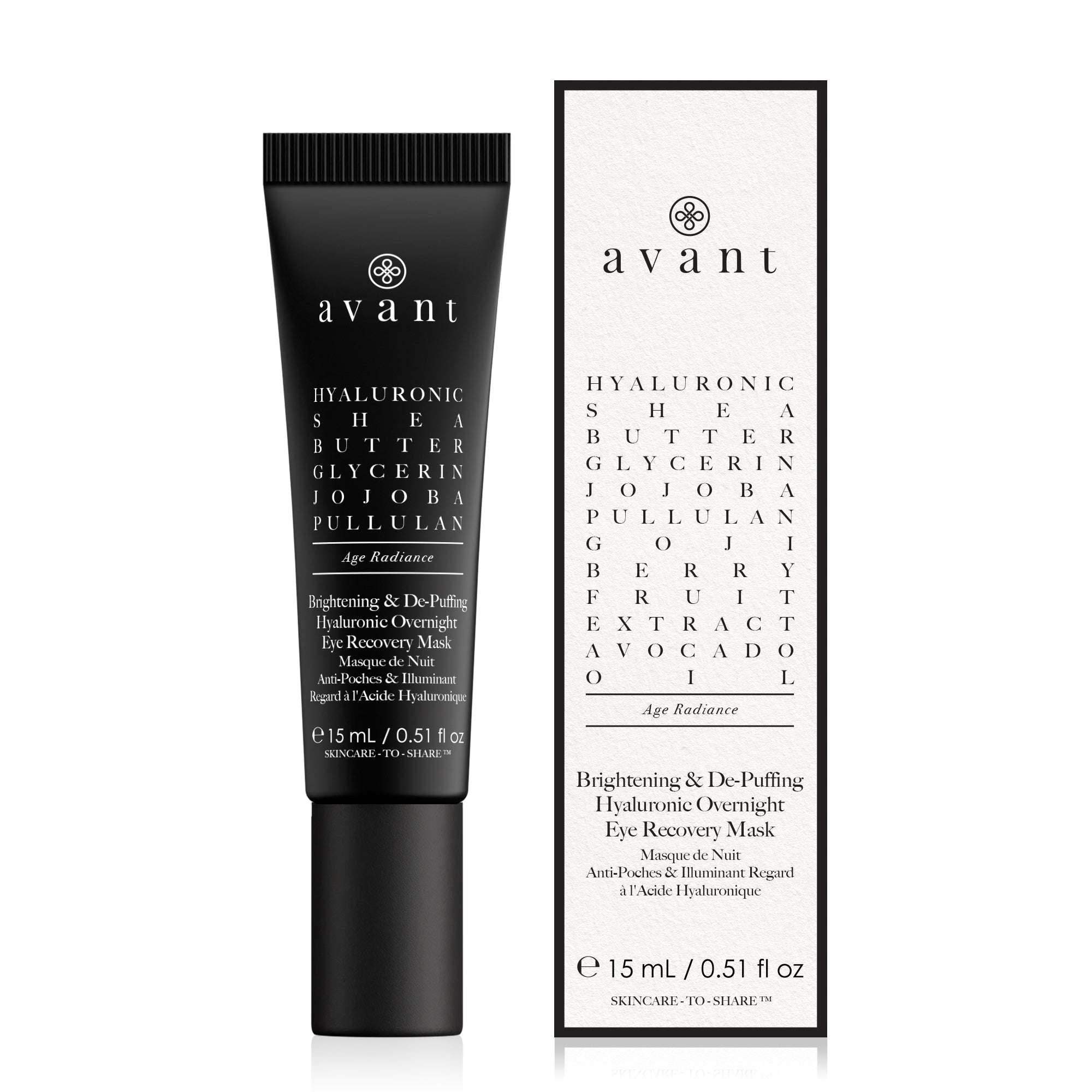 Brightening & De-Puffing Hyaluronic Overnight Eye Recovery Mask