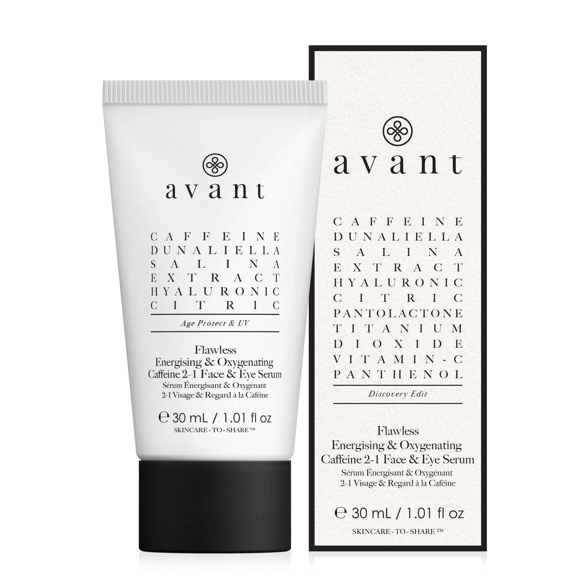 Flawless Energising & Oxygenating Caffeine 2-1 Face & Eye Serum Travel Pack