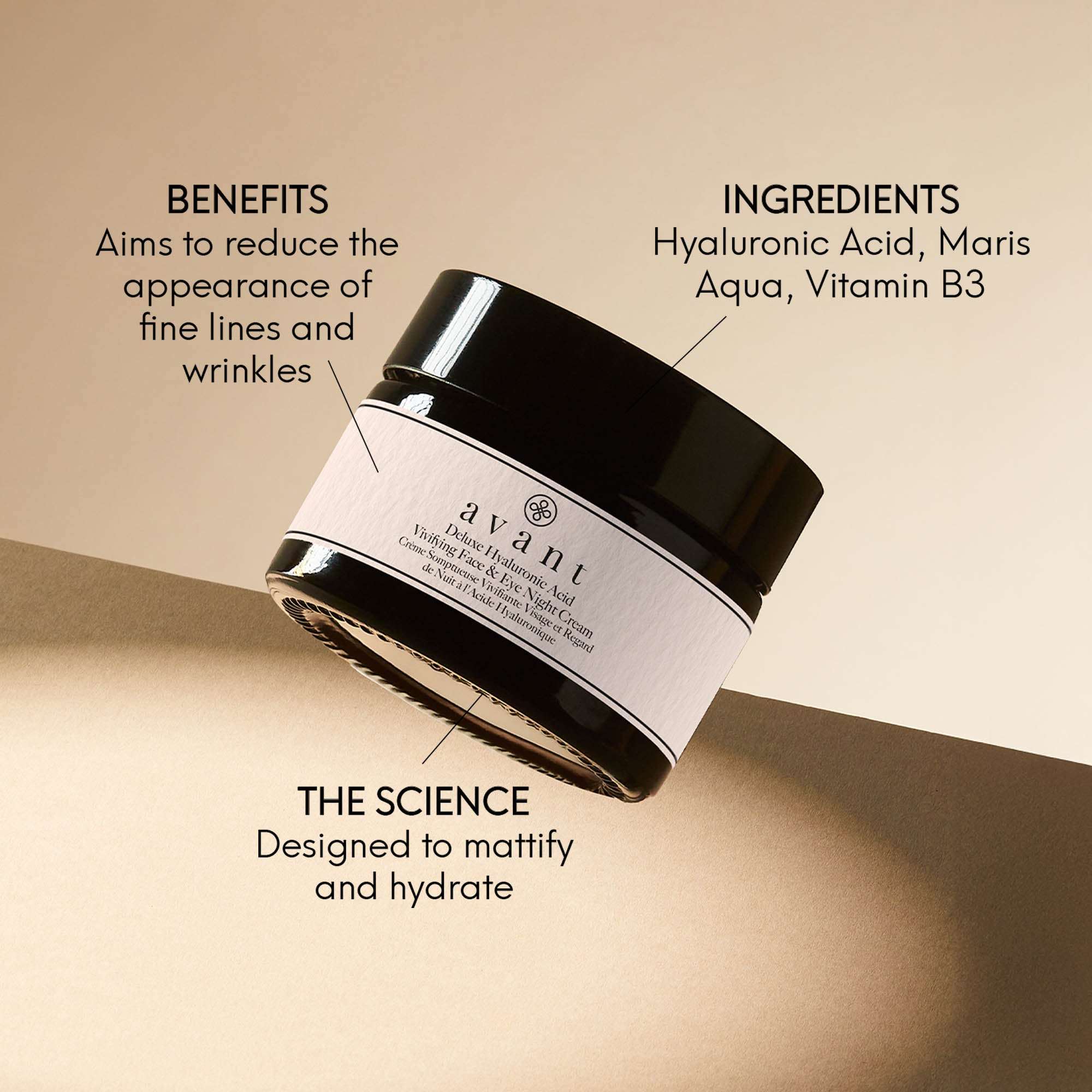 Deluxe Hyaluronic Acid Vivifying Face & Eye Night Cream