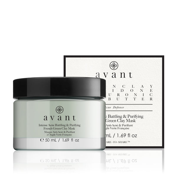 Intensive Maske mit Französischer Grüner Tonerde zur Akne Bekämpfung und Reinigung