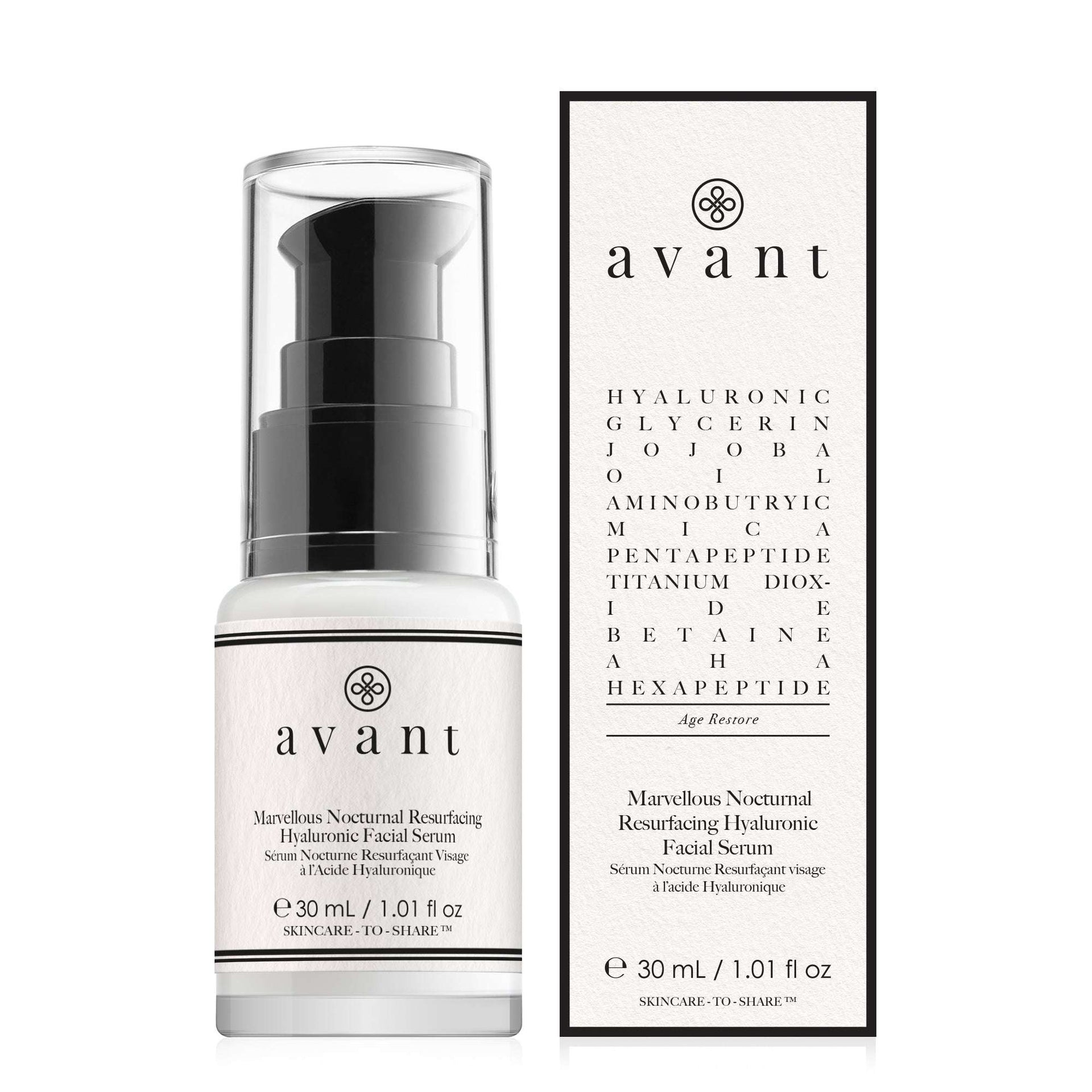 Marvellous Nocturnal Resurfacing Hyaluronic Facial Serum
