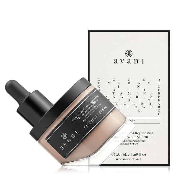Sérum Multitarea Rejuvenecedor de Cacao Supercharged SPF 30 de Amplio Espectro